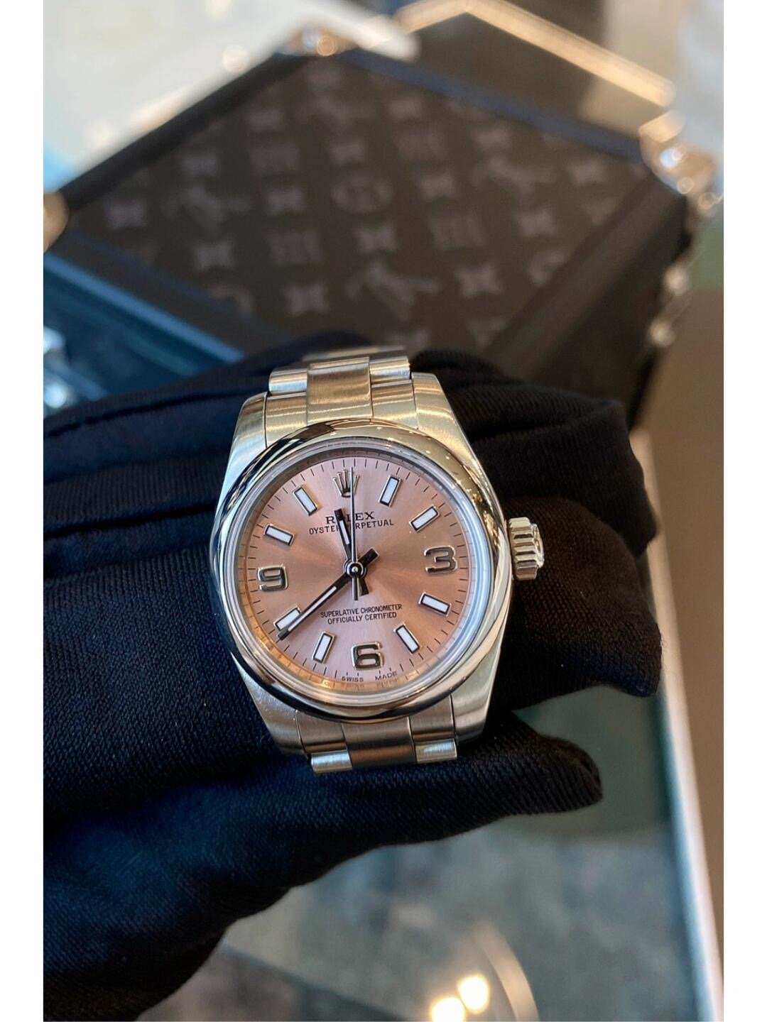 Ladies Oyster Perpetual 176200 Pink Salmon Dial Stainless Steel