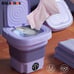 Foldable Portable Washing Machine With 2.11gal Large Capacity, 3 Deep Cleaning D