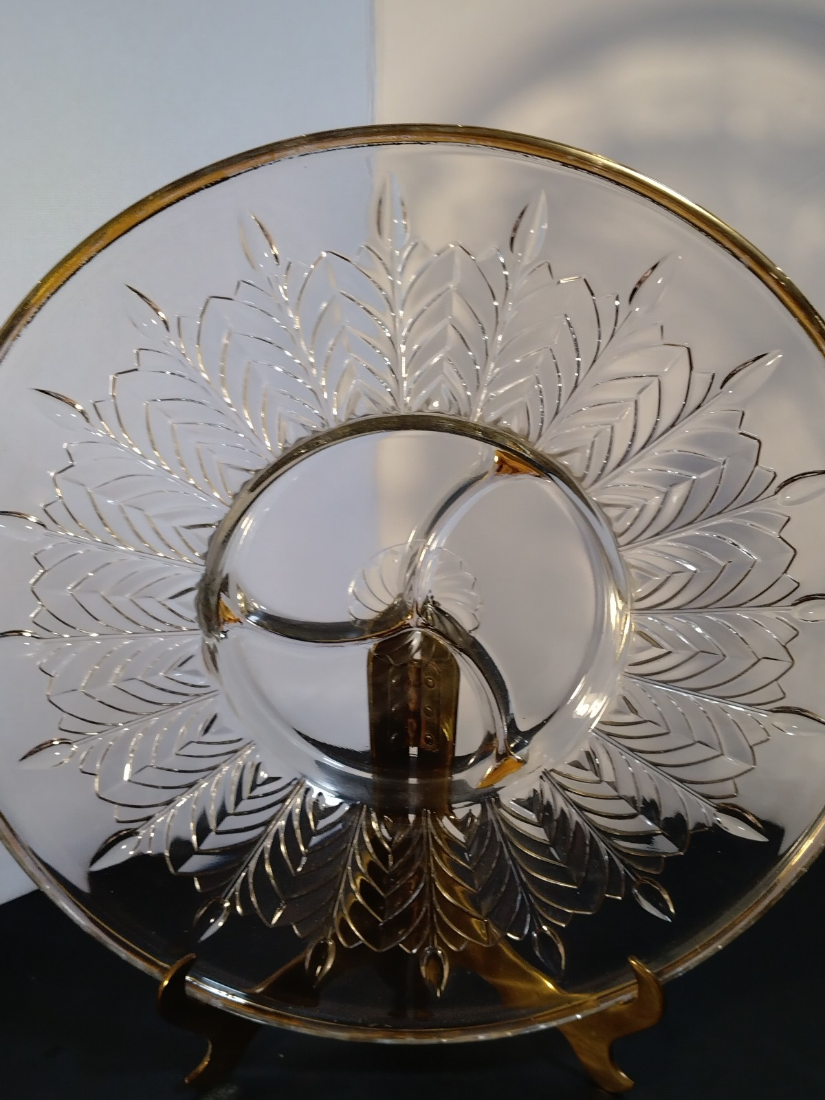 Vintage 1050s Jeanette Glass Appetizer platter