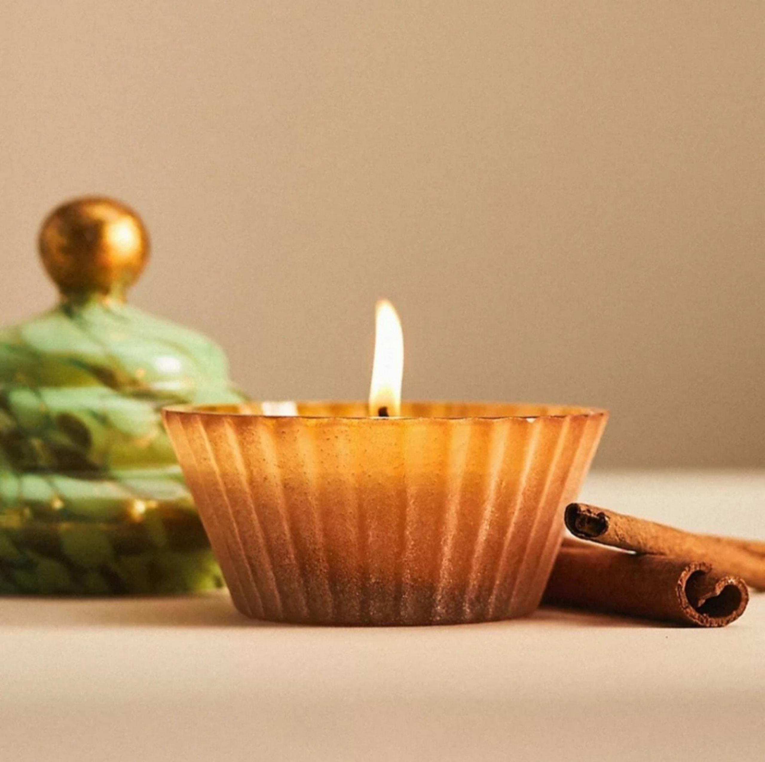 Anthropologie Cupcake Gourmand Ginger Cookie Glass Candle