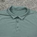 Lululemon Evolution Short Sleeve Polo Agile Stripe Tidewater Teal White Opal 2XL