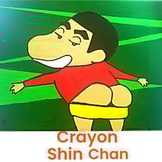 CRAYON SHIN-CHAN Anime Manga Cartoon Original Acrylic Painting by Seymour Rumph