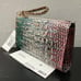 Brahmin CARNIVAL OMBRE MELBOURNE Leather DAISY WRISTLET Clutch Cosmetic Bag NWT