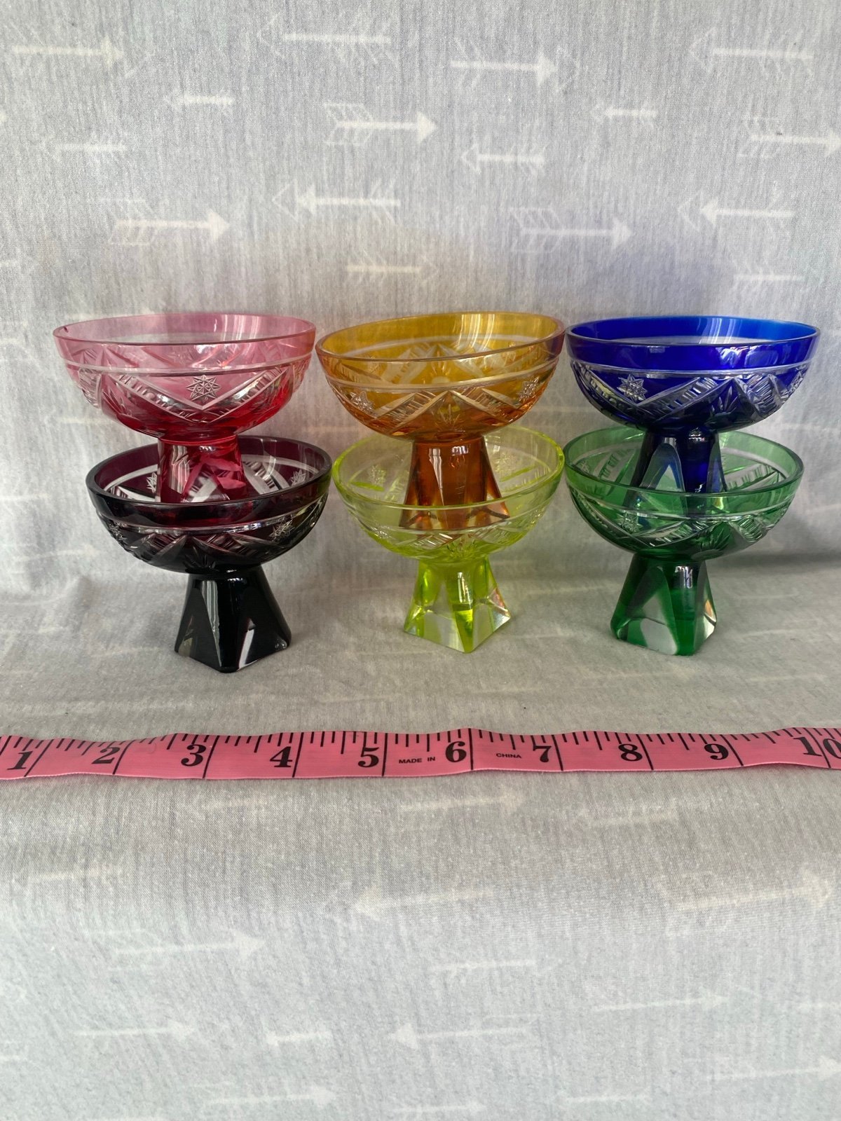 Beautiful Liquor glasses pack 6 , different colors