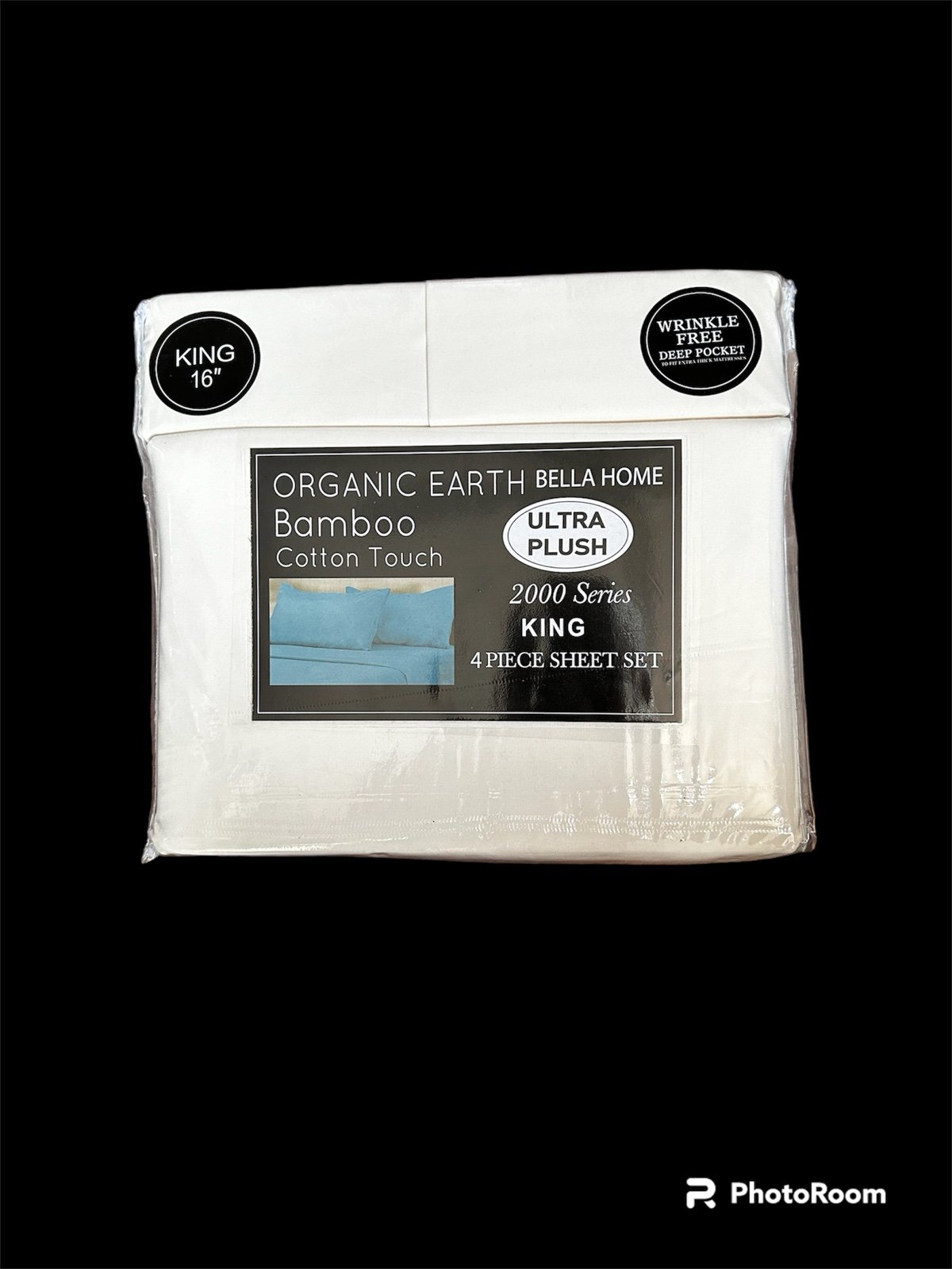 Organic Earth Bella Home Bamboo King 4 piece Sheet Set ULTRA plush NEW