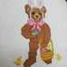 Set of 3 Vintage Cross Stitch Teddy Bear
