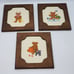 Set of 3 Vintage Cross Stitch Teddy Bear