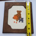 Set of 3 Vintage Cross Stitch Teddy Bear