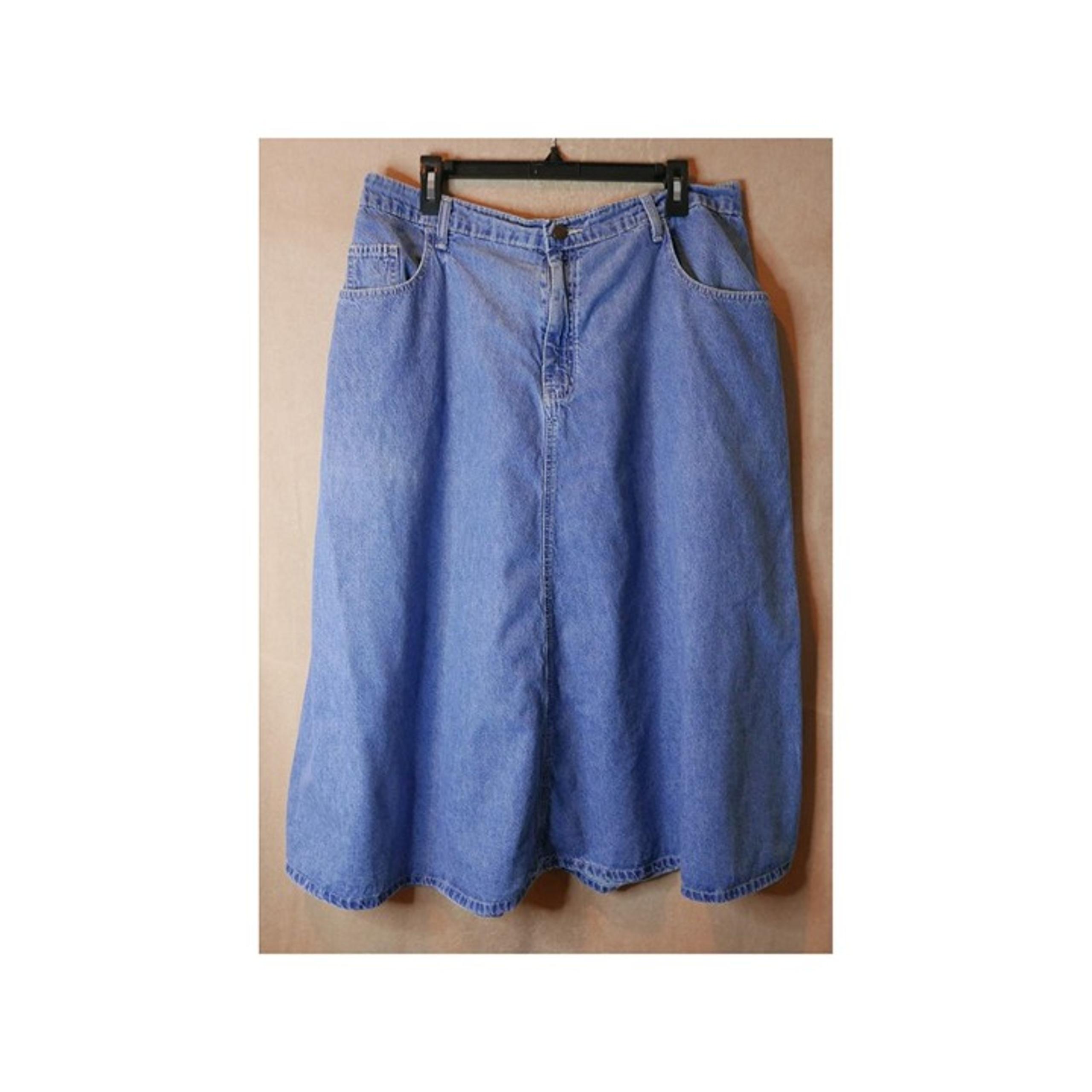 L.L. Bean Elastic Waist Maxi Denim Skirt Size 20P