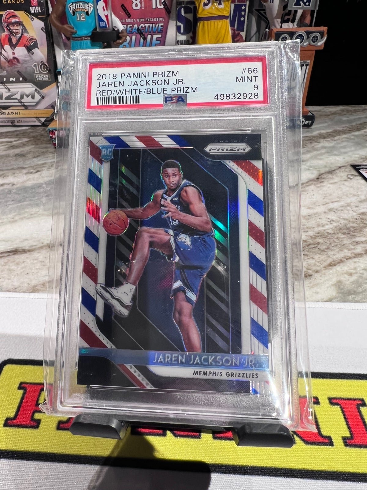 Jaren Jackson JR 2019-2020 Prizm Rookie Card Red White Blue Prizm PSA 9! Grizz