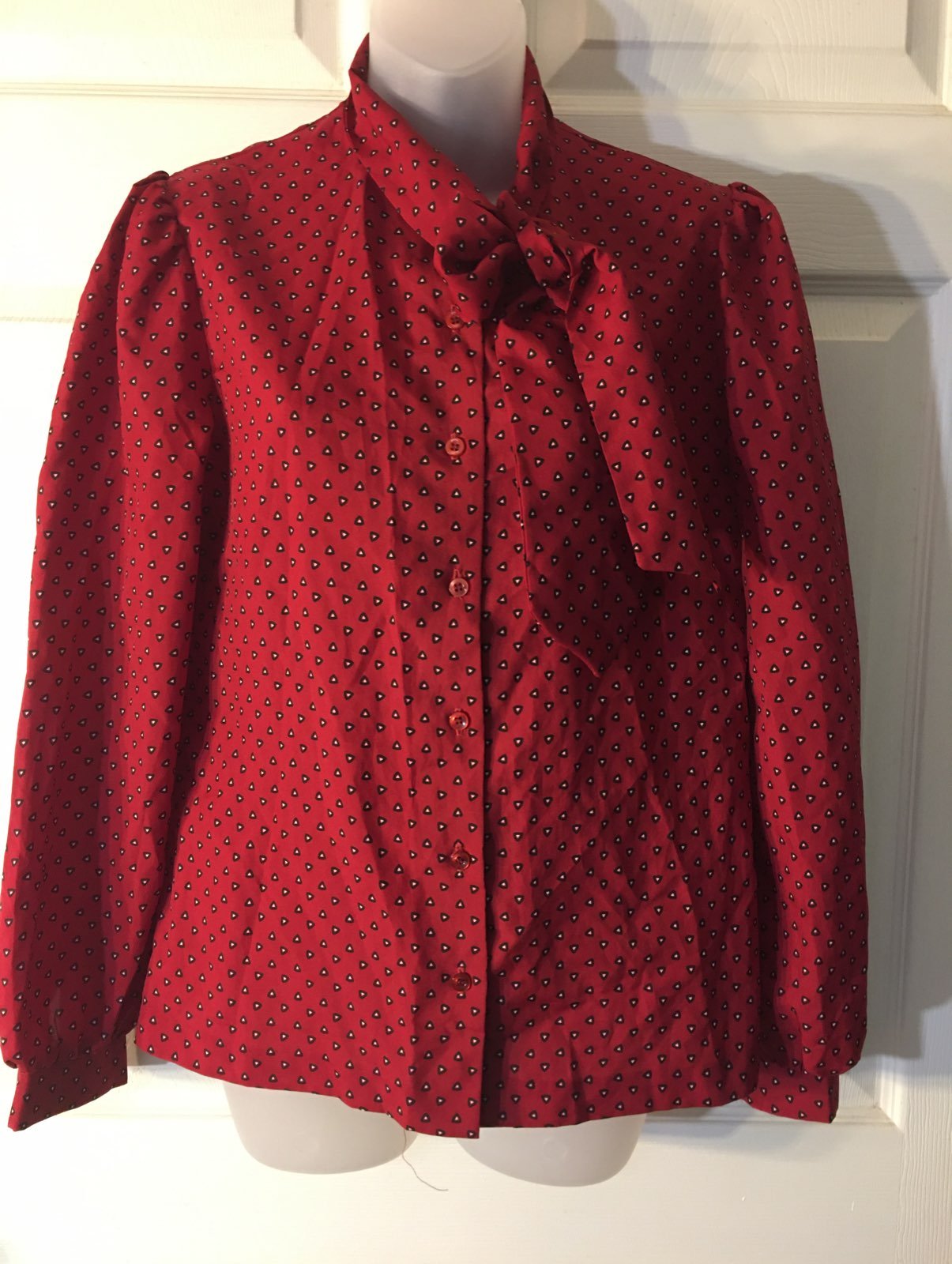 Russ blouse Size 10 vintage 80's bow