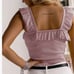 NEW Ruffle Strap Square Neck Tank Top