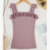NEW Ruffle Strap Square Neck Tank Top