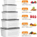 Fruit Storage Containers for Fridge with Removable Colanders 5-Pack