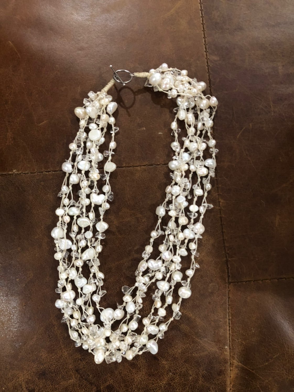 5 strand freshwater pearl necklace