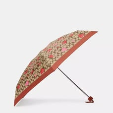 NWT！COACH MINI UMBRELLA IN SIGNATURE WILD STRAWBERRY PRINT (COACH CI017)