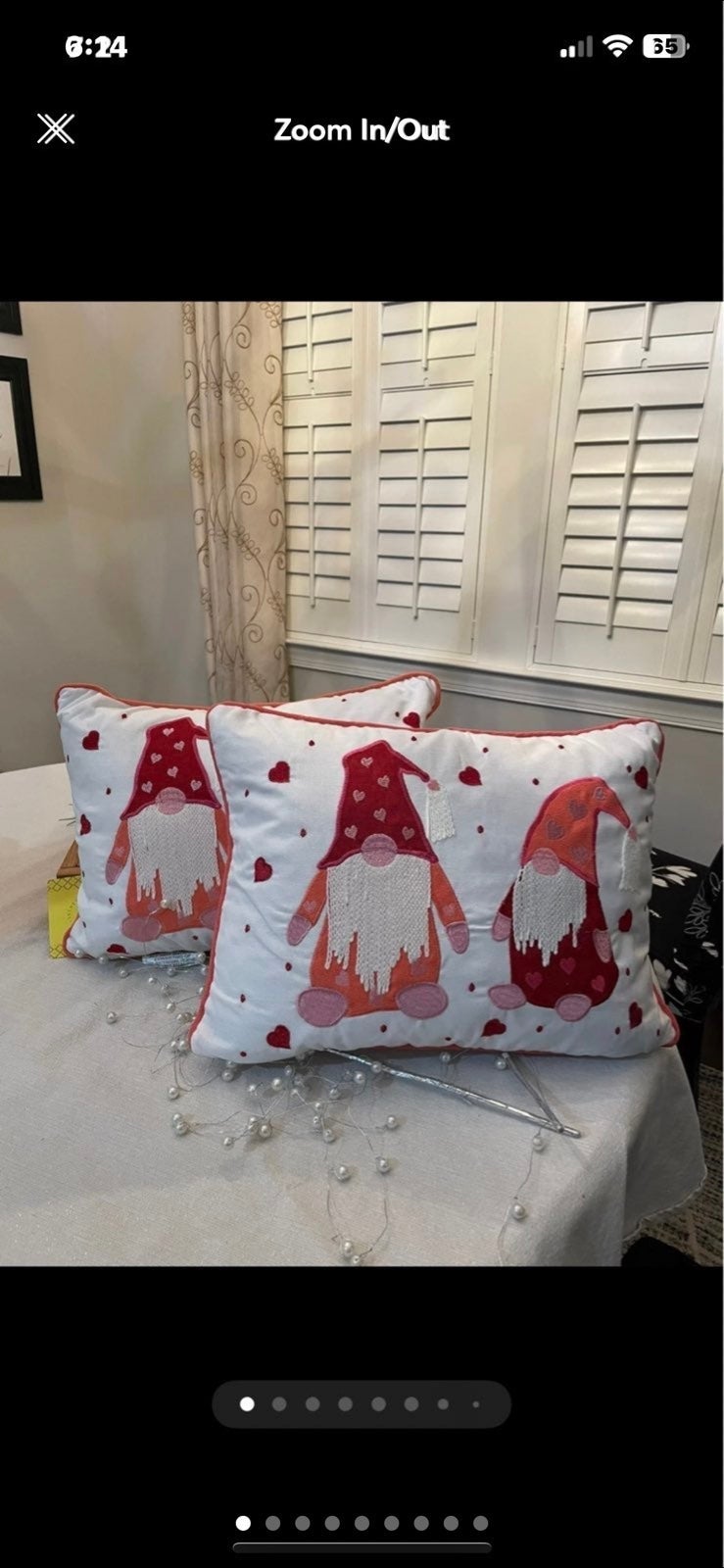 SECRET CELEBRITY 2022 GNOME VALENTINE PILLOWS SET OF 2
