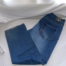 PHAT FARM Embroidered Pockets Baggy Hip Hop Jeans Men's Size 42 X 33
