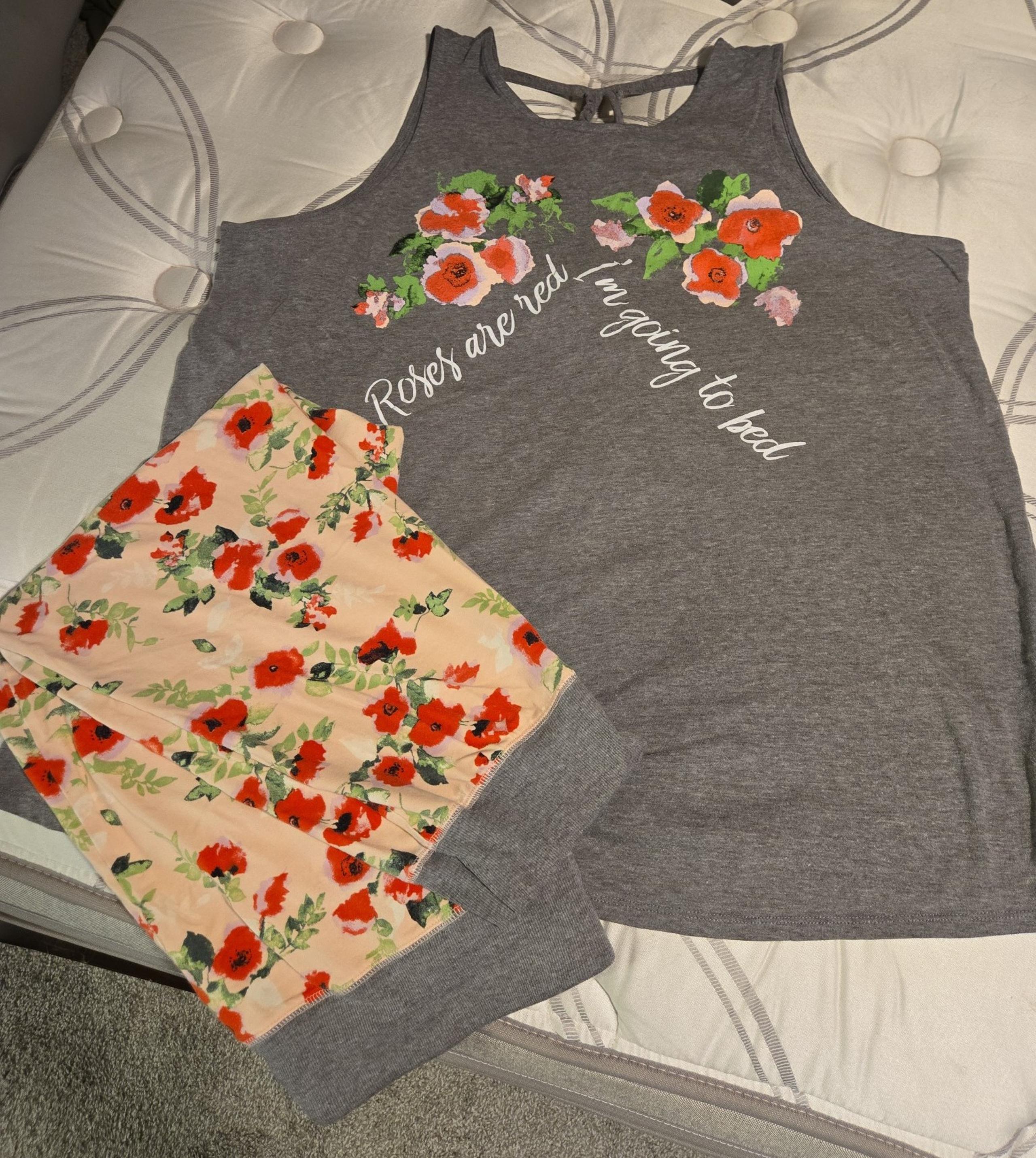Tank top and capri jogger pajamas