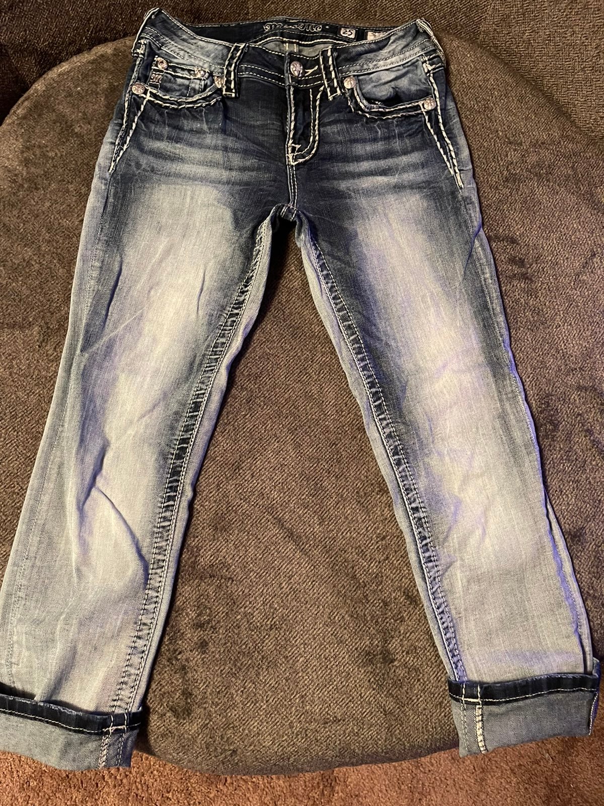 Miss me light washed capri