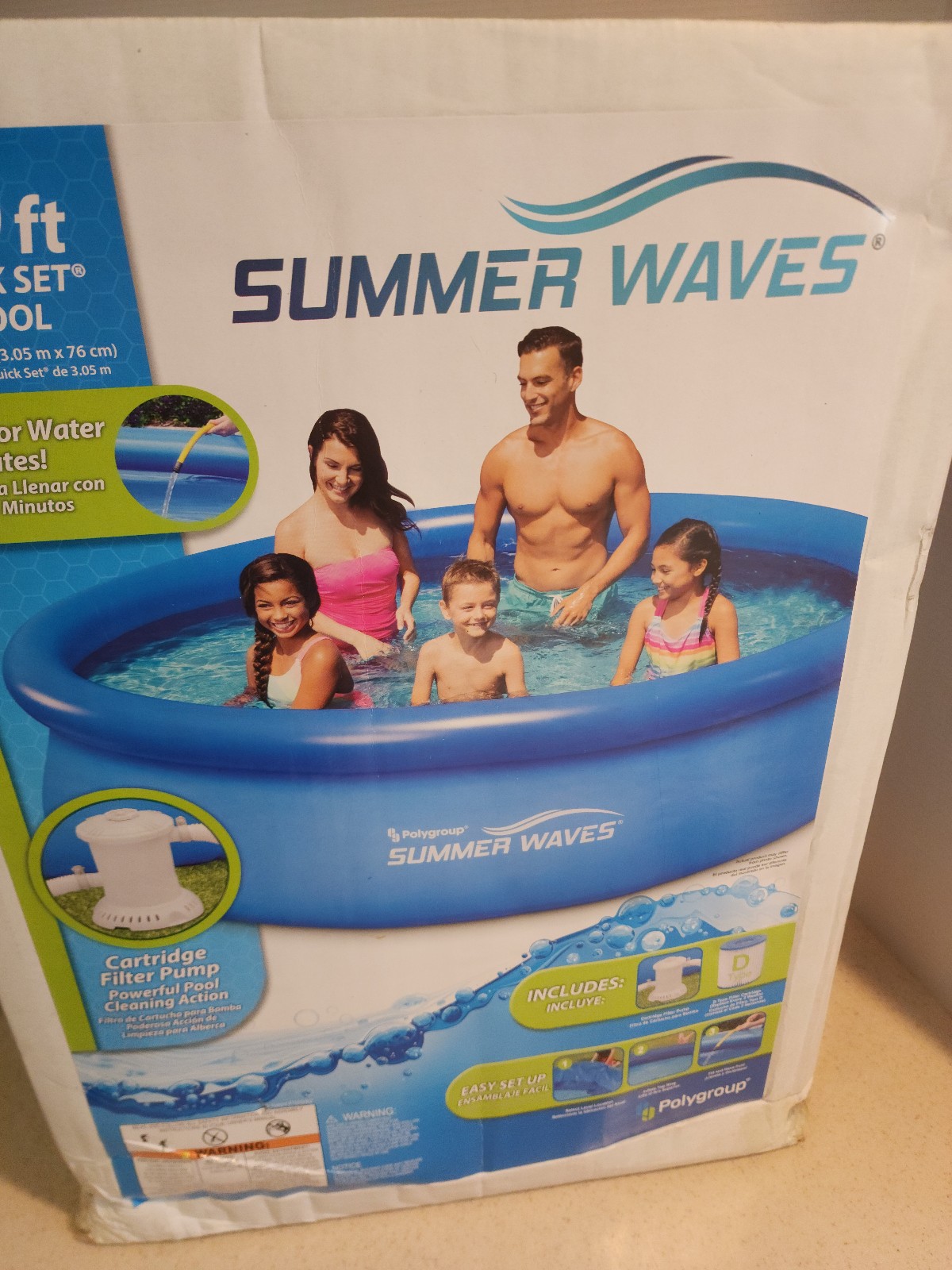 Summer Waves 10'x30 Quick Set Inflatable Above Ground Pool w/ Filter Pump
