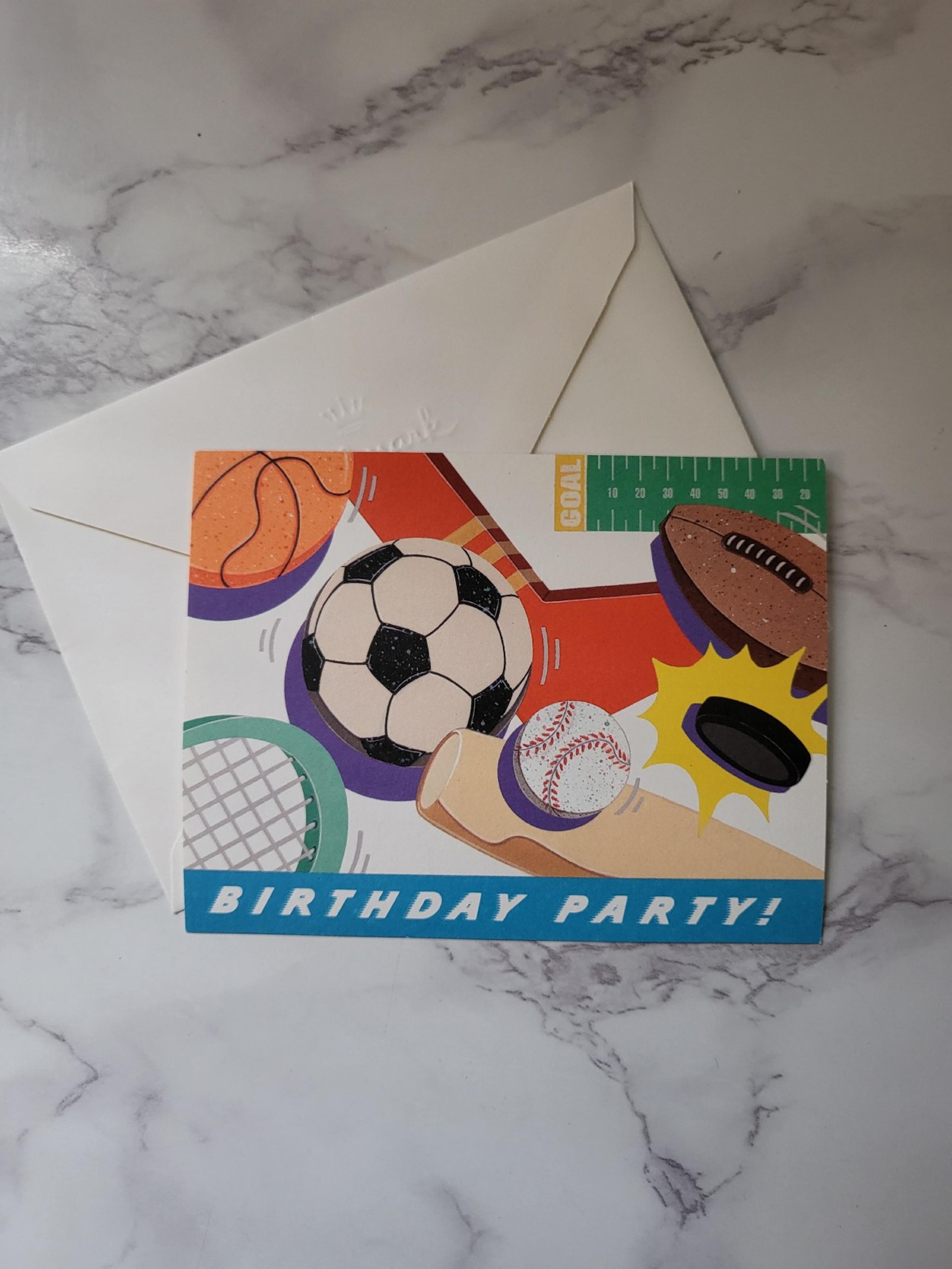 Vintage Sports Theme Party Invitation