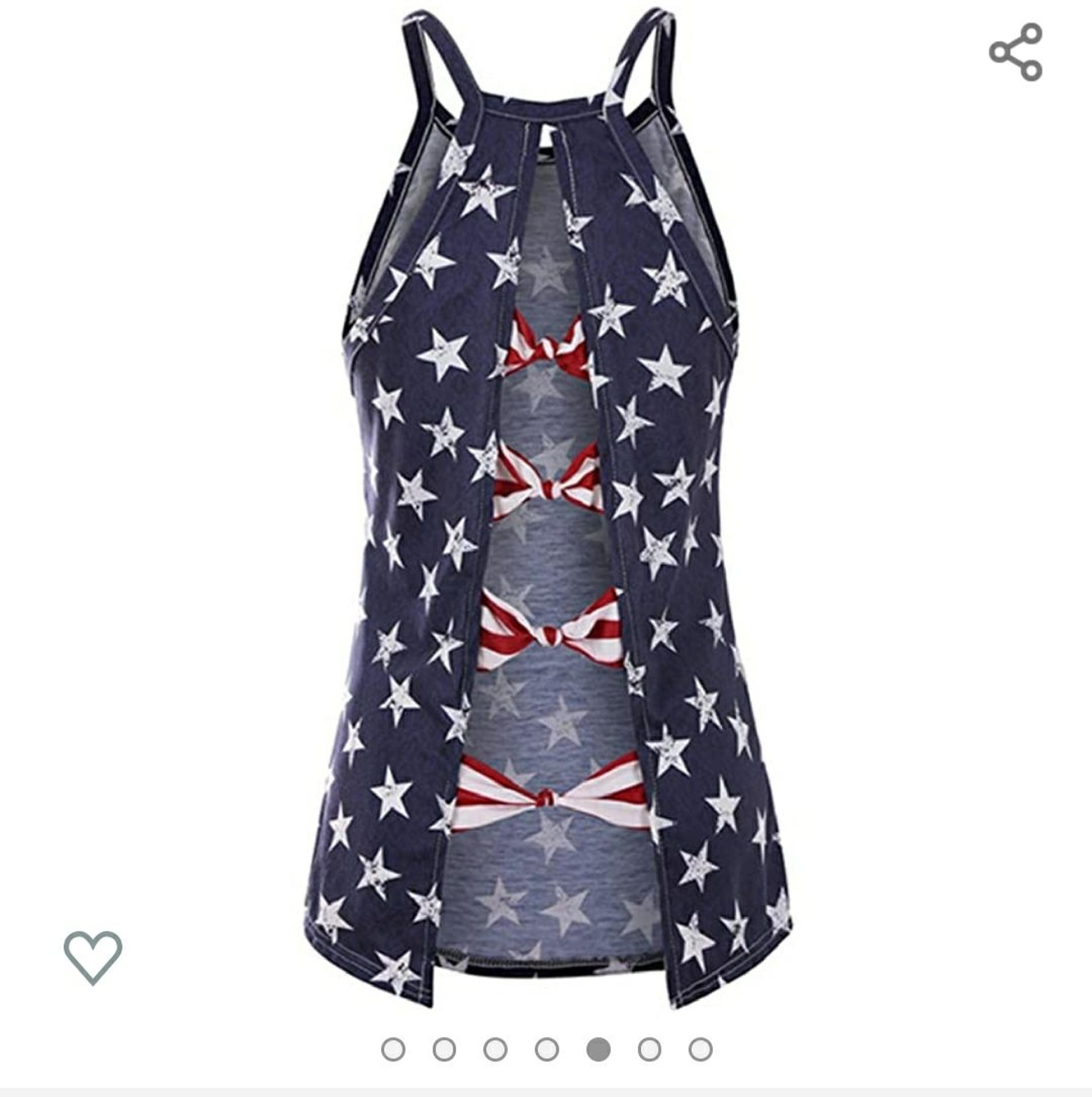American Flag Bowknot Tank