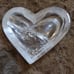 High quality Clear quartz Heart shaped bowl with rainbows & free gift