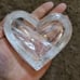High quality Clear quartz Heart shaped bowl with rainbows & free gift