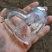 High quality Clear quartz Heart shaped bowl with rainbows & free gift