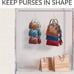 Purse Hanger Organizer for Closet, 2 Pack Hanging Bag