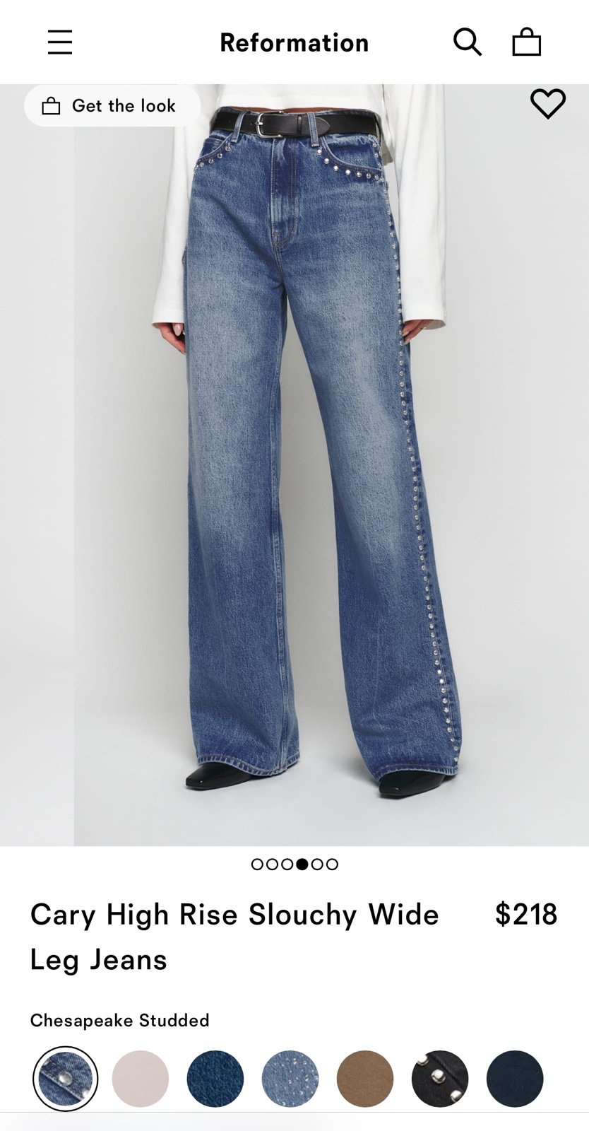 Reformation Carrie Studded Jeans