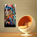 Wall Art Indians Woman Girl Colorful Feathered Print / Home Wall Decor