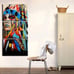 Wall Art Indians Woman Girl Colorful Feathered Print / Home Wall Decor
