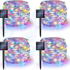 Dazzle Bright 4 Pack Solar String Lights Outdoor, Total 160FT 480LED Solar Power