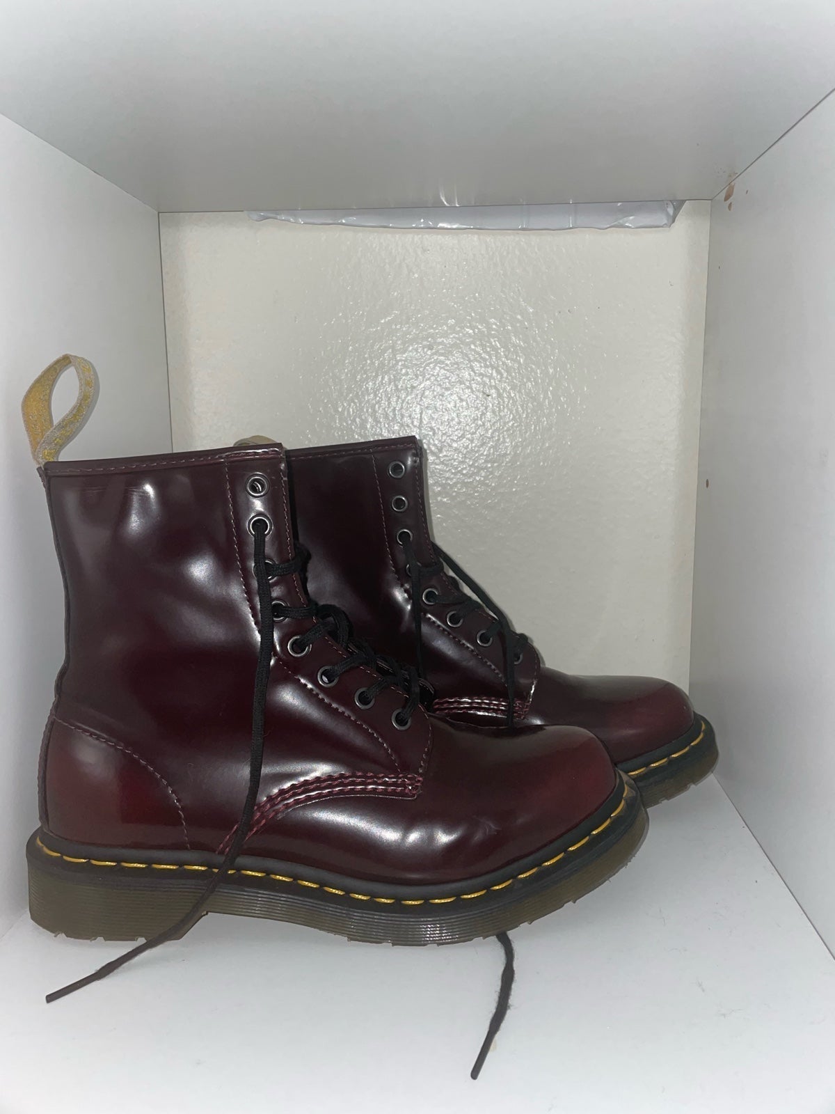 Dr. Martens Vegan Jadon II Boots in Cherry Red