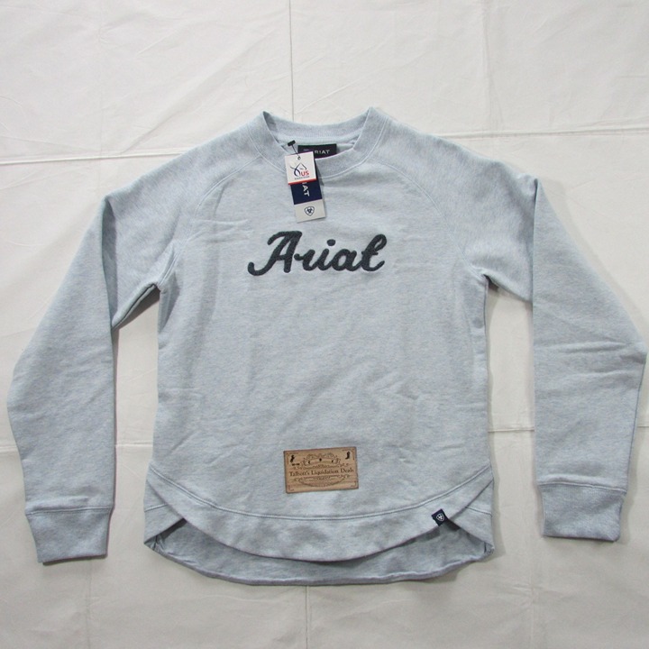 Ariat Youth Girl's LG (12) Long Sleeve Benicia Retro Sweatshirt - Cerulean Heath