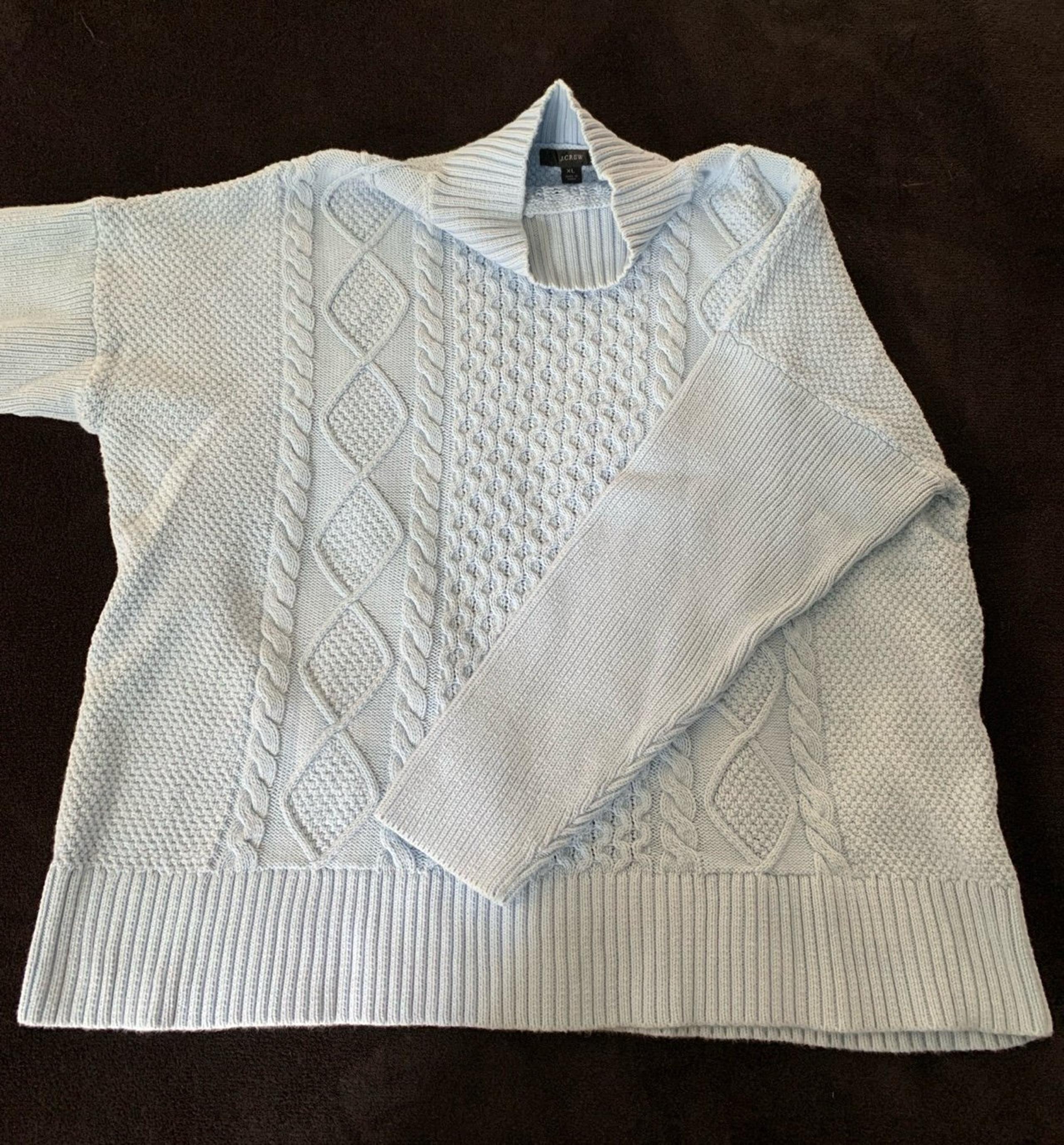 j.crew women's turtleneck sweater size xl