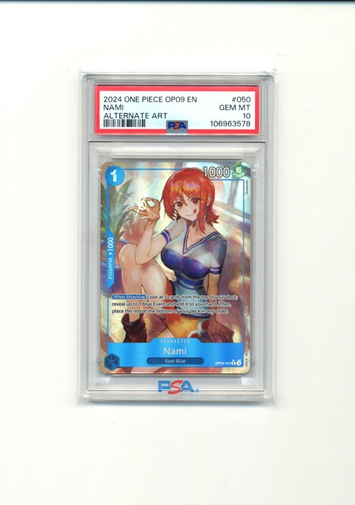 2024 One Piece Emperors in the New World 050 Nami Alternate Art PSA 10 Gem Mint