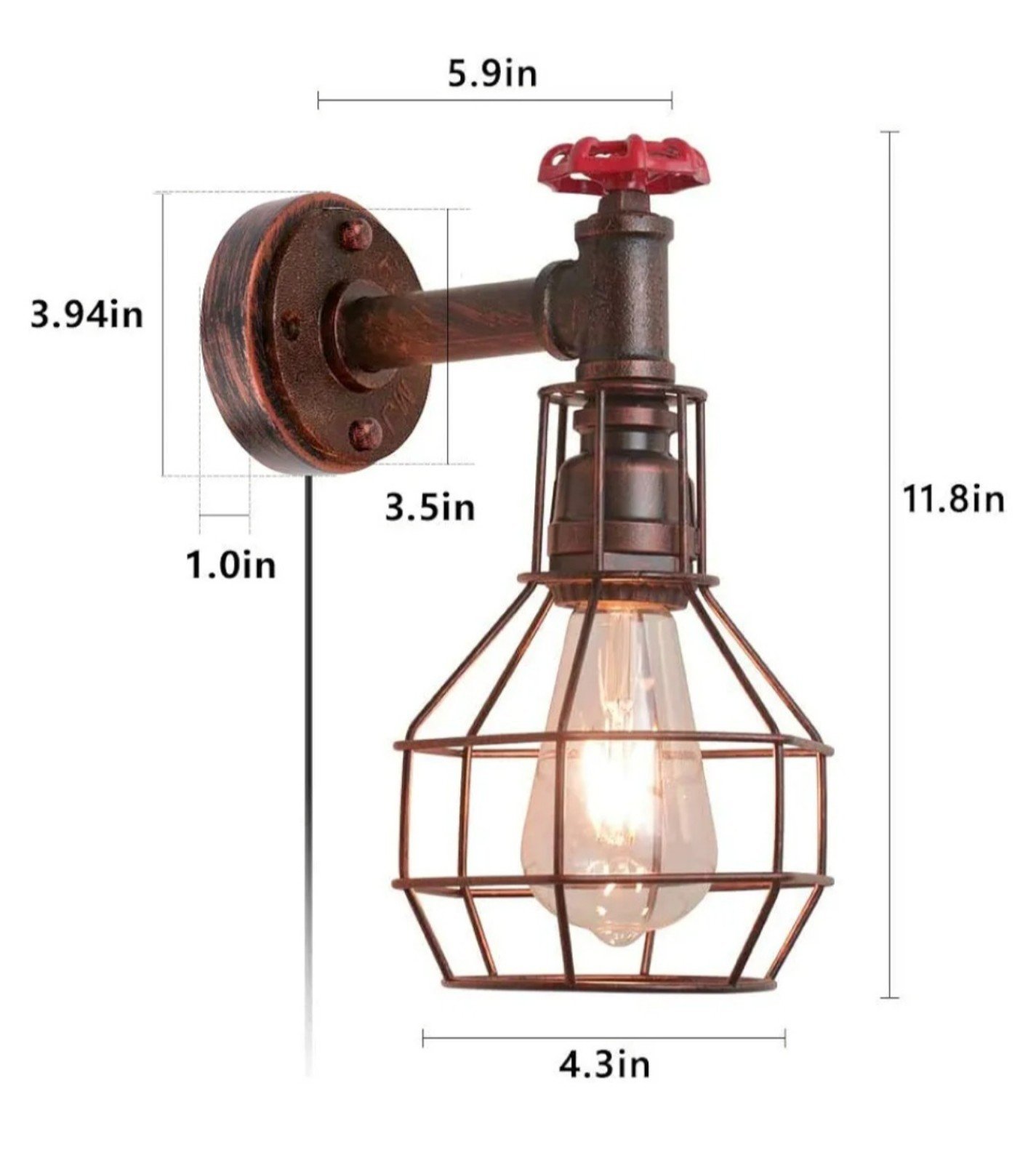New set of 4 steampunk lighting fixtures metal wall sconces copper black