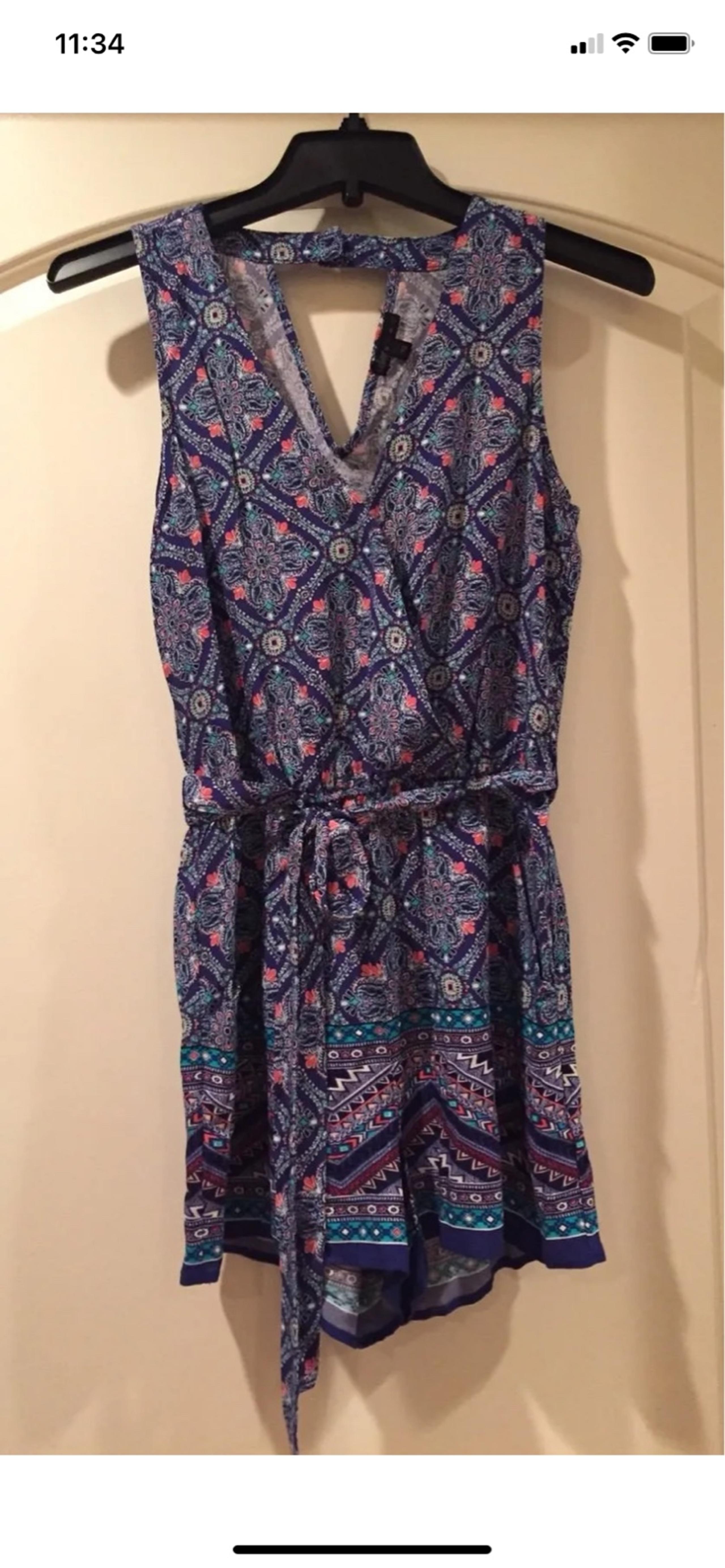 Bebop printed romper Jumpsuit blue multi XS