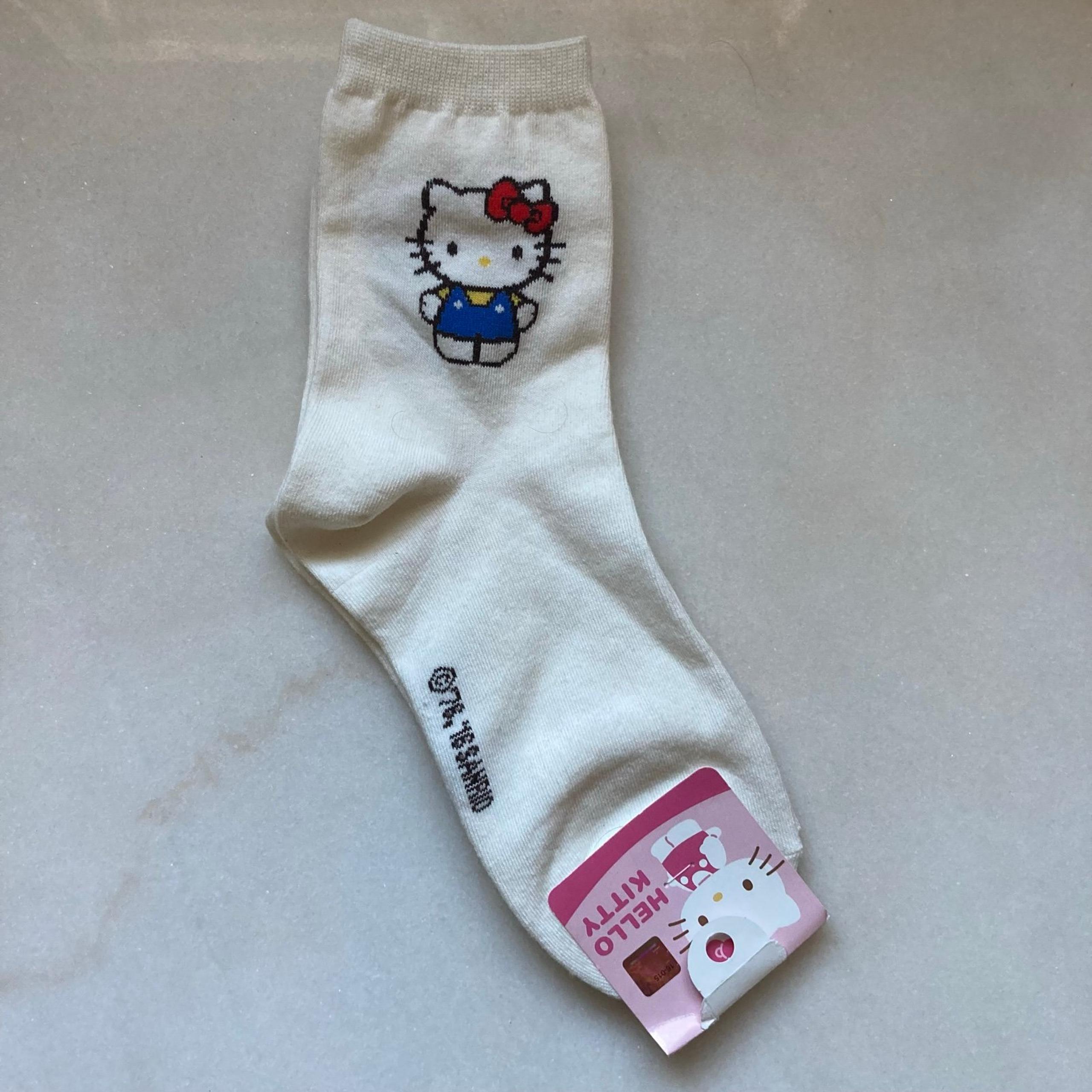 Hello Kitty Kawaii White Pink Socks