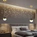 Modern LED Star Adjustable Pendant Night Light for Bedroom, Dining Room, Hallway