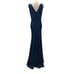 AW BRIDAL 8 M dark navy blue satin bridesmaid formal prom maxi dress NEW B84