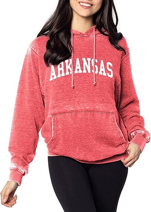 Chicka-d Women's Standard Burnout Everybody Hoodie, Cardinal, Small