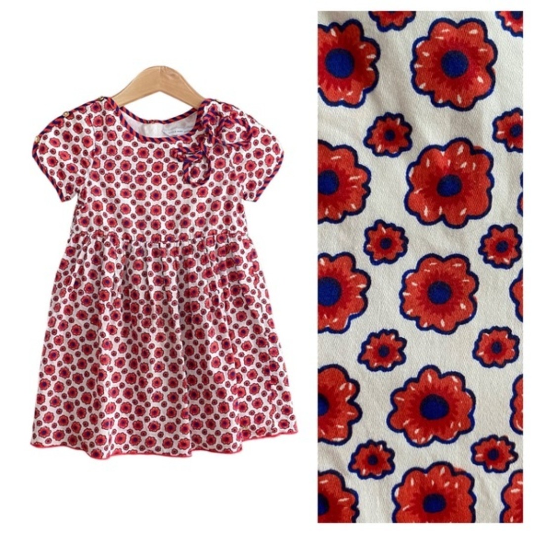 Little Marc Jacobs Red White Blue Floral Print Dress