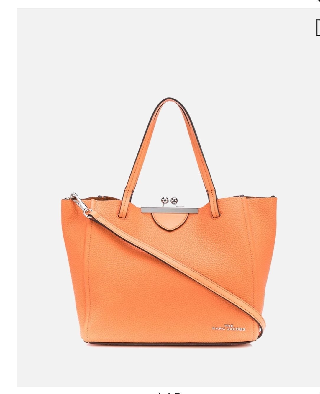 The marc jacobs mini tote bag in orange