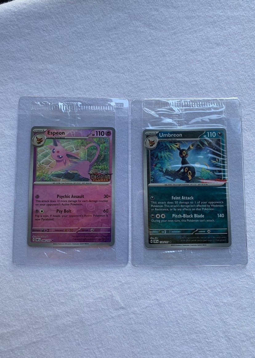 Obsidian Flames Espeon 086/197 Best Buy Umbreon 130/197 GameStop Promo Sealed
