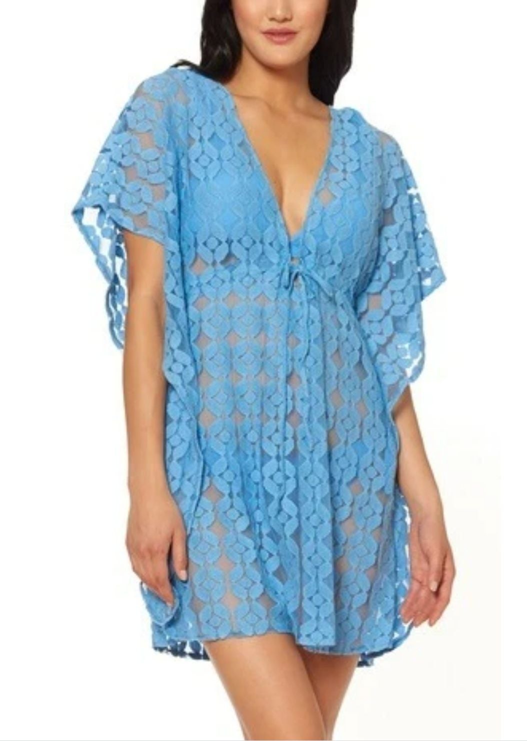 Crochet Caftan Swim Cover-Up, US Med