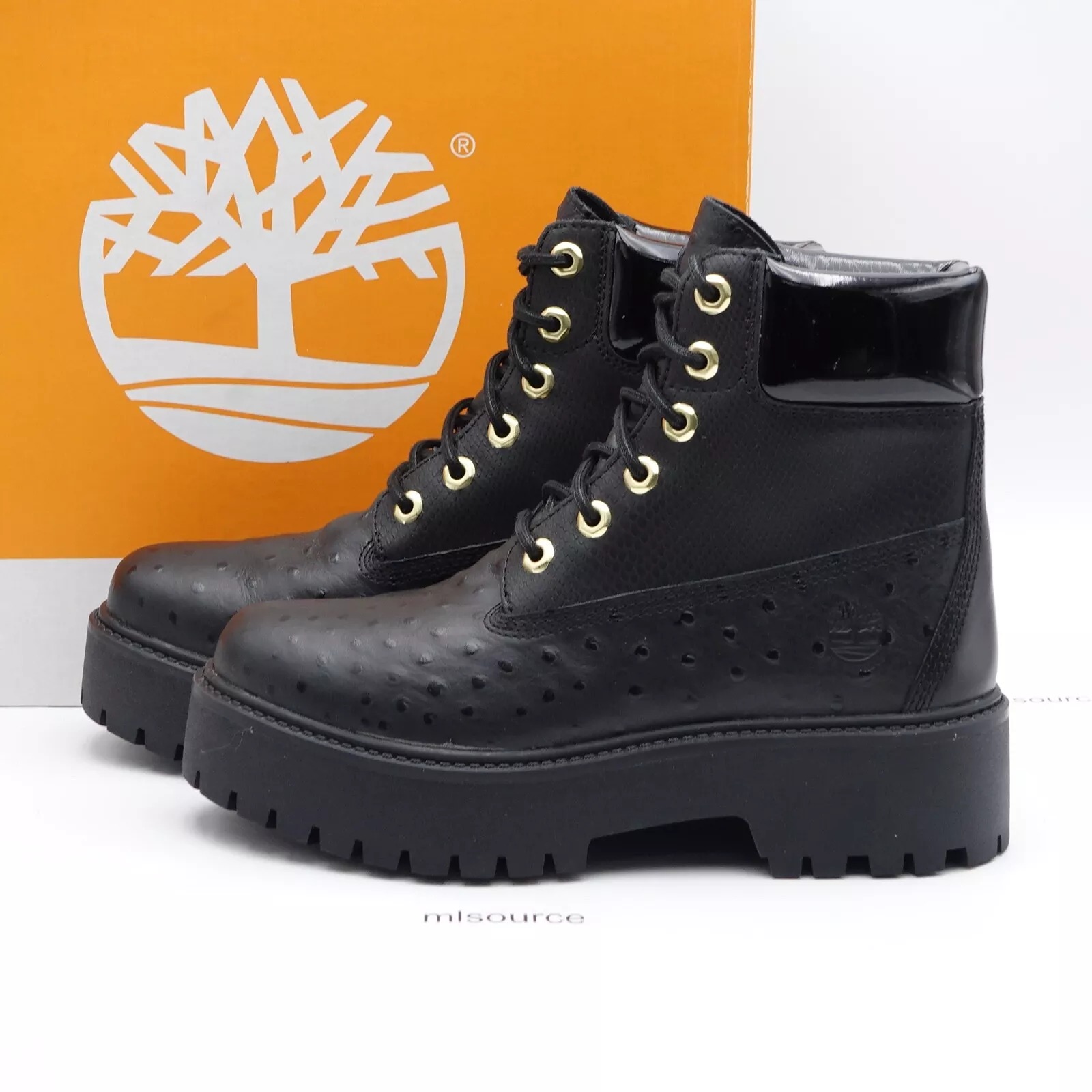 Timberland Women's Stone Street 6 Inch Lace Waterproof Platform Boots - Size 8.5
